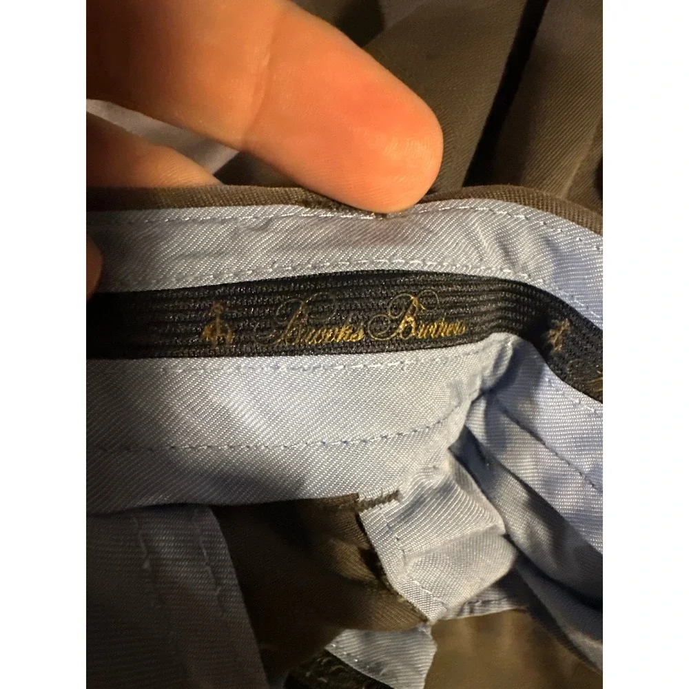 Brooks Brothers Milano Advantage Chino Pants Mens 36x32 Gray Stretch Lightweight